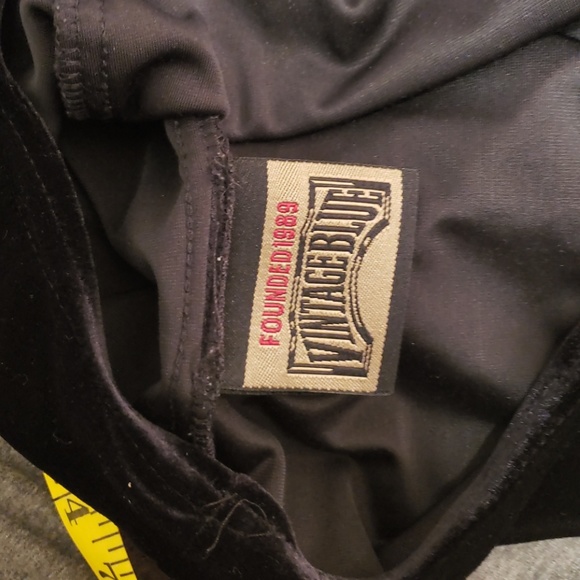 Vintage 90's Velvet Black Skirt - Picture 5 of 7